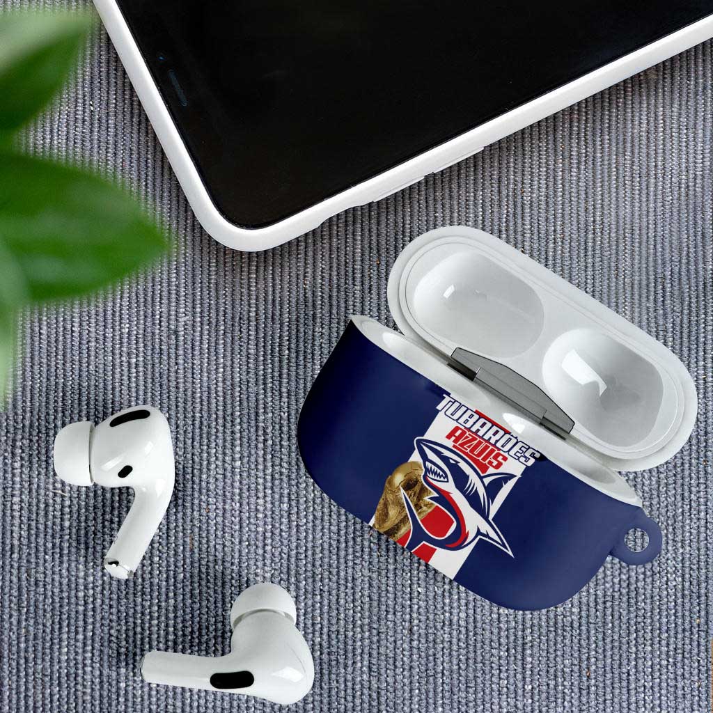 Cape Verde Football 2026 AirPods Case Tubaroes Azuis Go Champion
