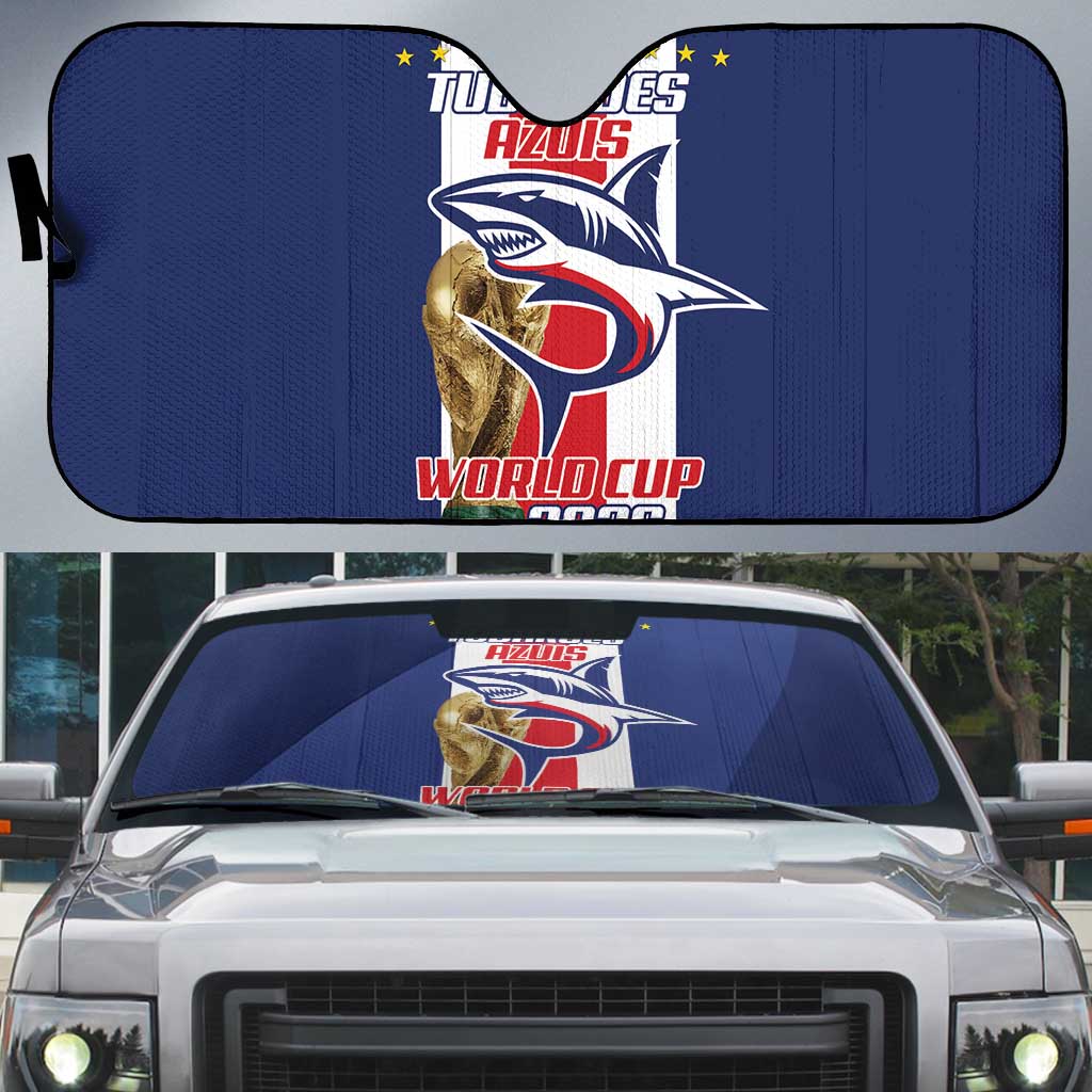 Cape Verde Football 2026 Auto Sun Shade Tubaroes Azuis Go Champion