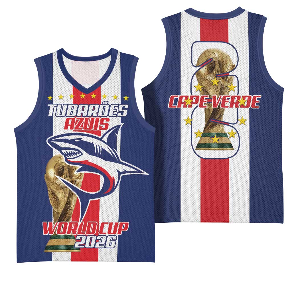 Cape Verde Football 2026 Basketball Jersey Tubaroes Azuis Go Champion - African Pride