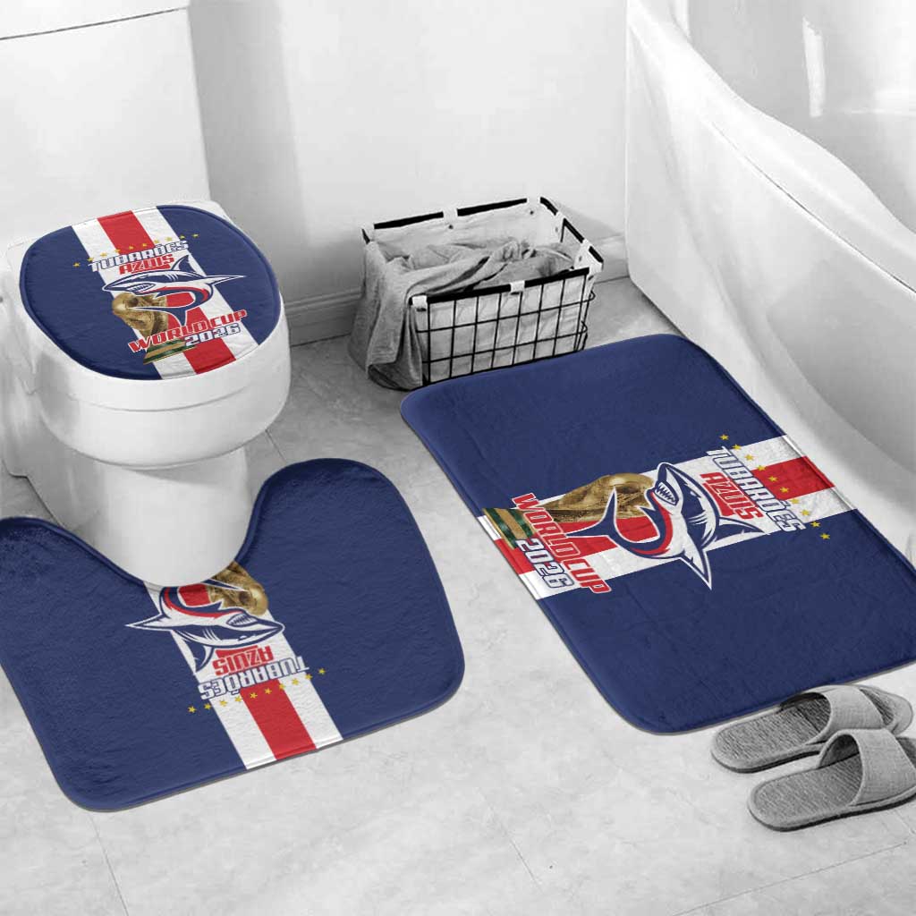 Cape Verde Football 2026 Bathroom Set Tubaroes Azuis Go Champion
