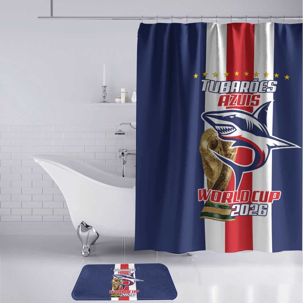 Cape Verde Football 2026 Bathroom Set Tubaroes Azuis Go Champion