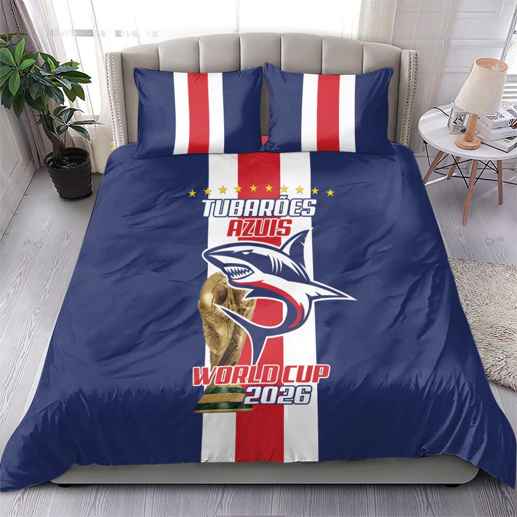 Cape Verde Football 2026 Bedding Set Tubaroes Azuis Go Champion - African Pride