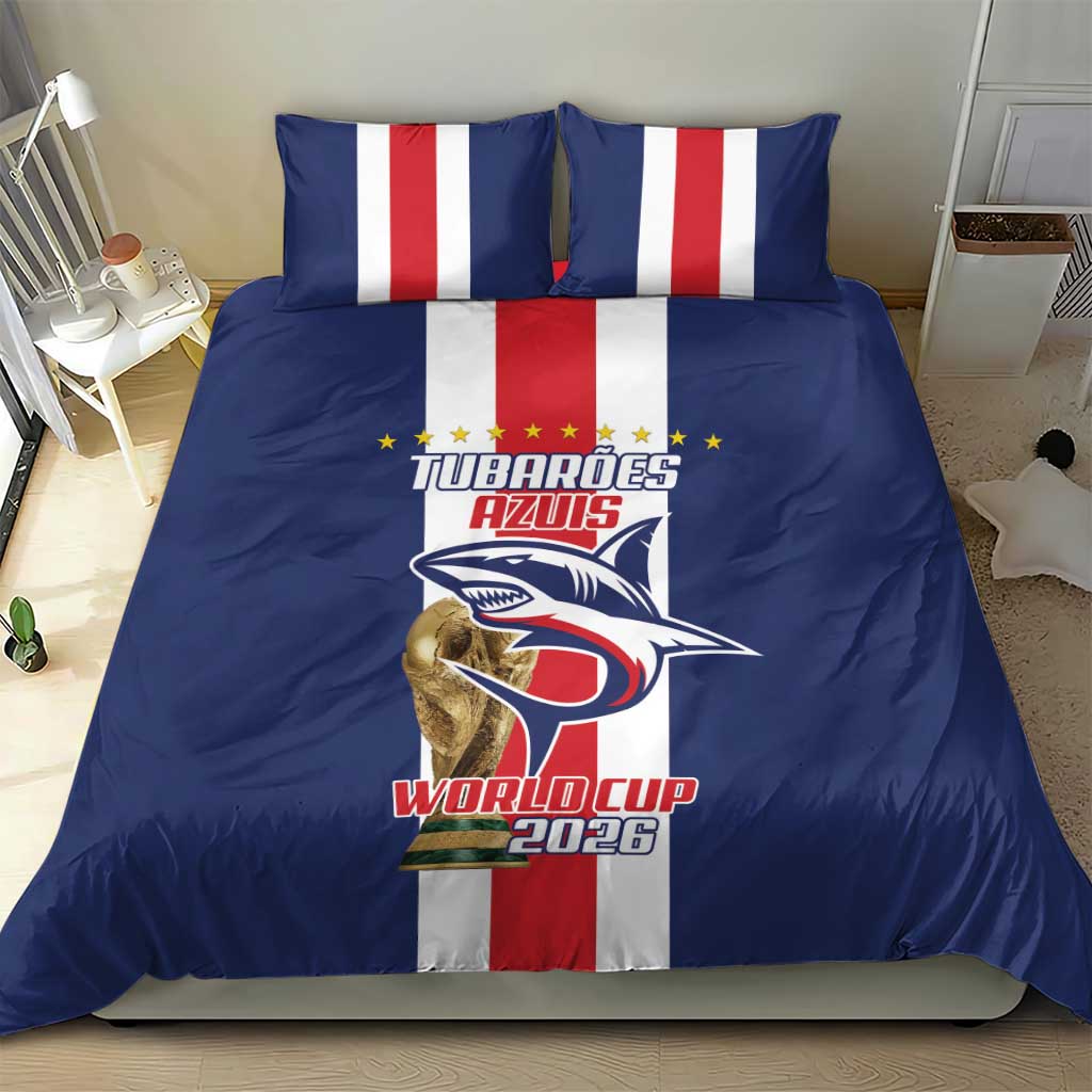 Cape Verde Football 2026 Bedding Set Tubaroes Azuis Go Champion - African Pride