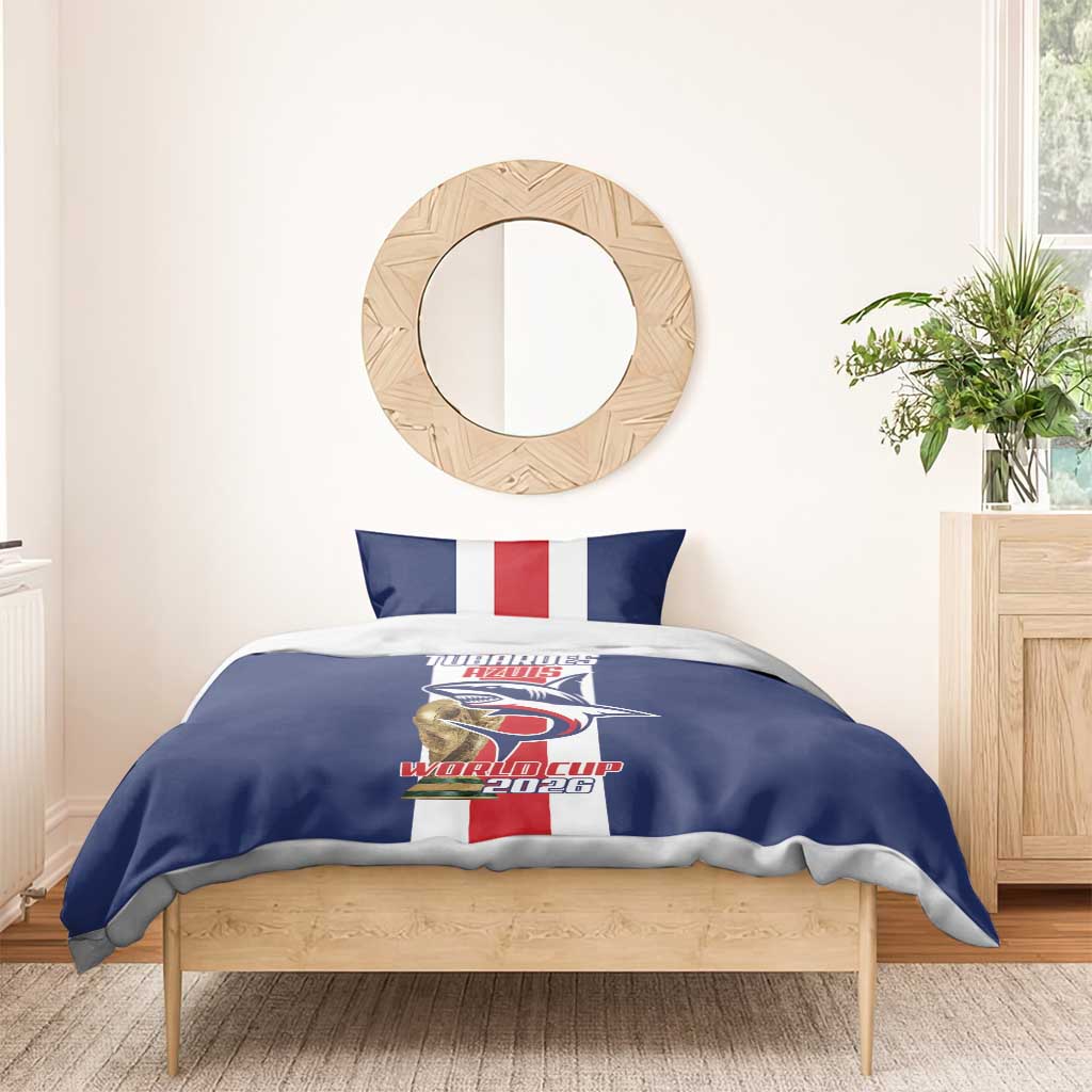 Cape Verde Football 2026 Bedding Set Tubaroes Azuis Go Champion - African Pride