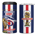 Cape Verde Football 2026 4 in 1 Can Cooler Tumbler Tubaroes Azuis Go Champion - African Pride