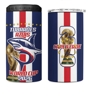 Cape Verde Football 2026 4 in 1 Can Cooler Tumbler Tubaroes Azuis Go Champion - African Pride