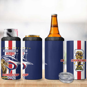 Cape Verde Football 2026 4 in 1 Can Cooler Tumbler Tubaroes Azuis Go Champion - African Pride