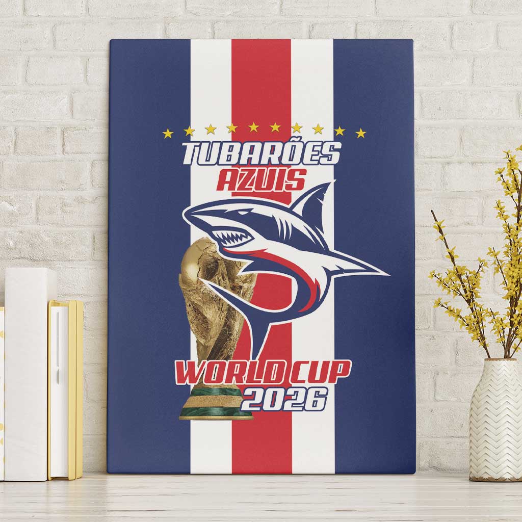 Cape Verde Football 2026 Canvas Wall Art Tubaroes Azuis Go Champion - African Pride