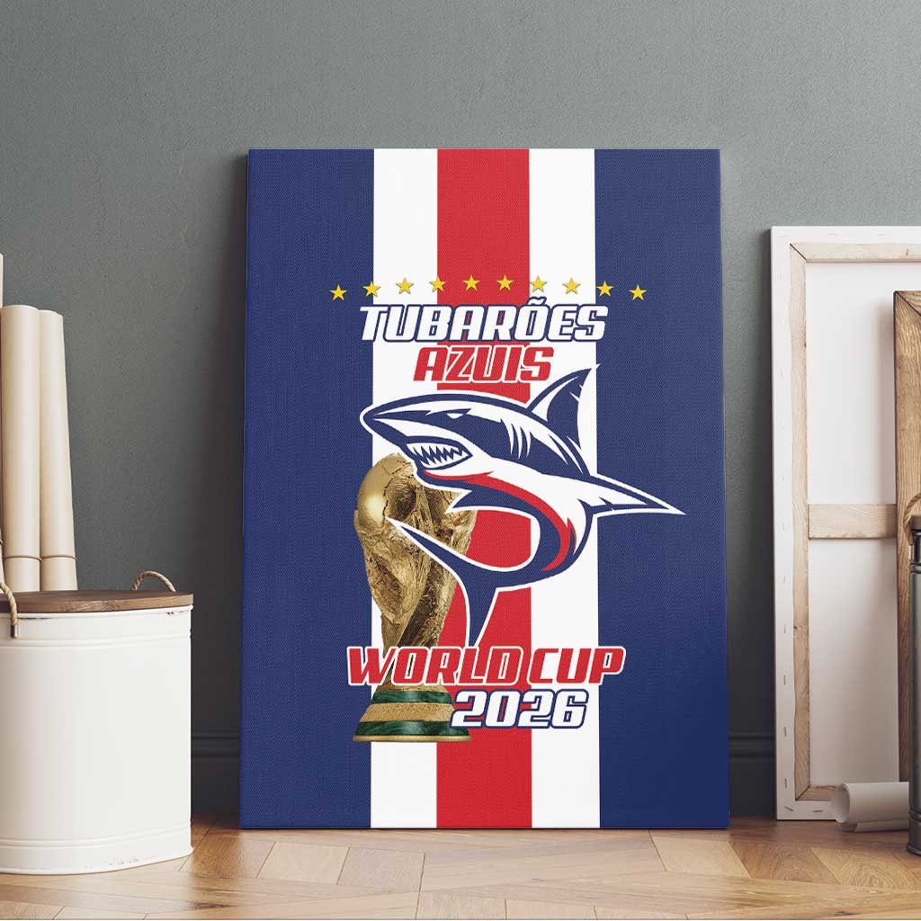 Cape Verde Football 2026 Canvas Wall Art Tubaroes Azuis Go Champion - African Pride