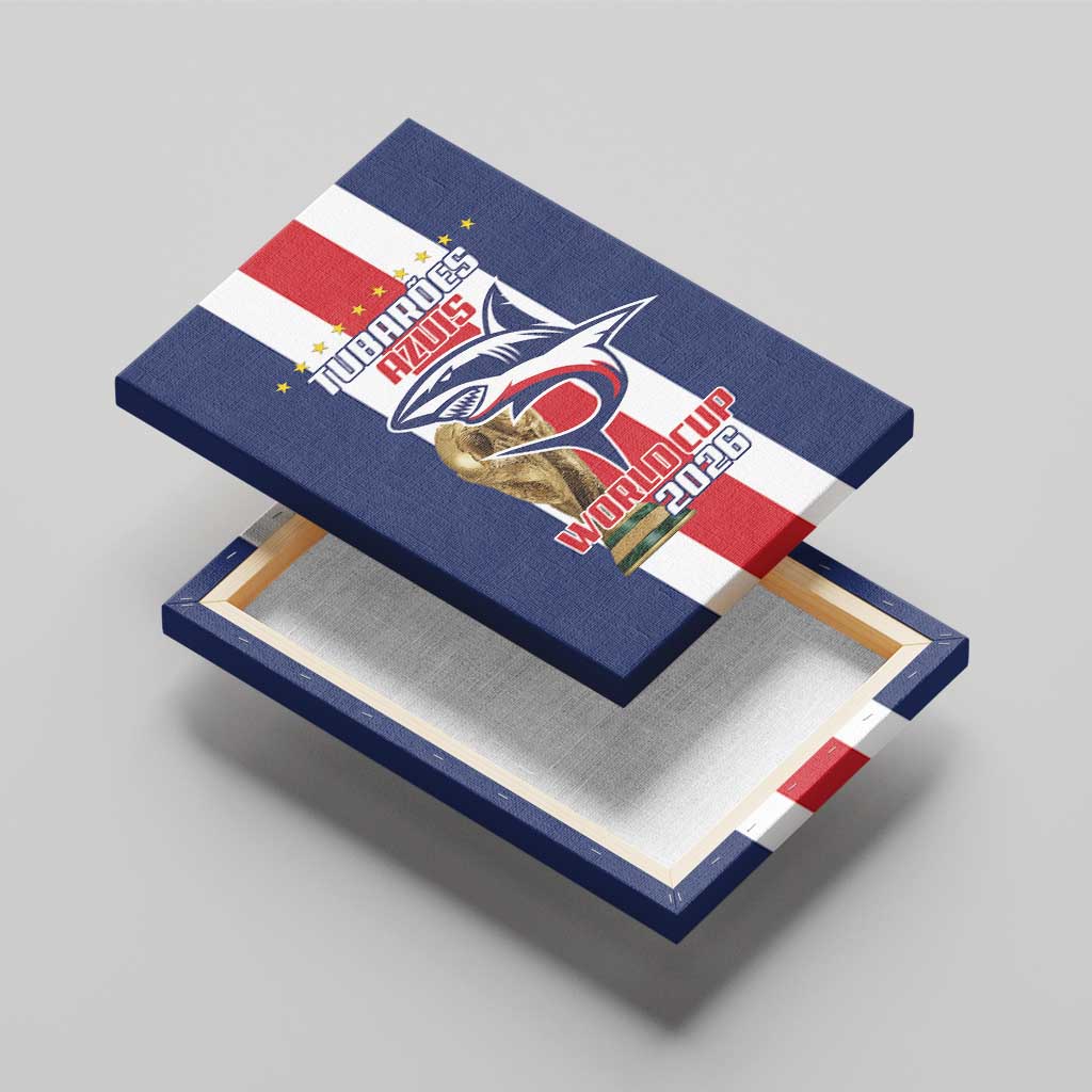 Cape Verde Football 2026 Canvas Wall Art Tubaroes Azuis Go Champion - African Pride