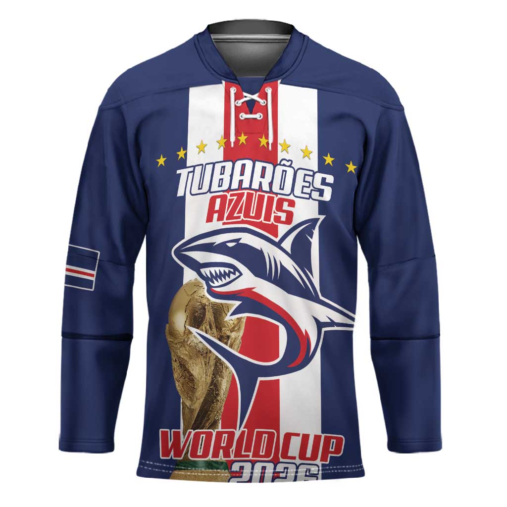 Cape Verde Football 2026 Hockey Jersey Tubaroes Azuis Go Champion