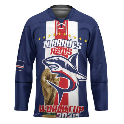 Cape Verde Football 2026 Hockey Jersey Tubaroes Azuis Go Champion