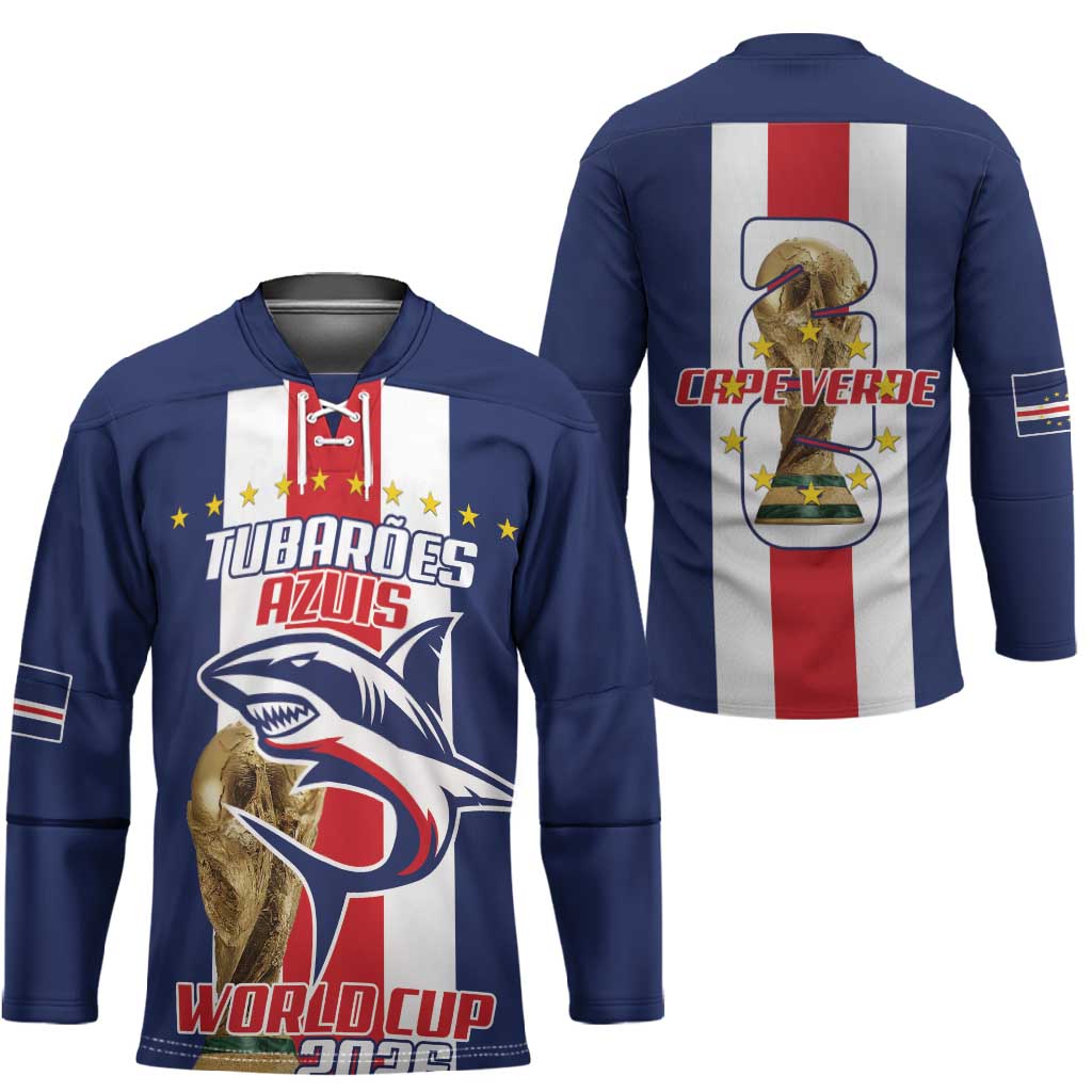 Cape Verde Football 2026 Hockey Jersey Tubaroes Azuis Go Champion