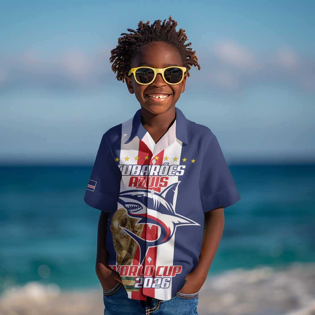Cape Verde Football 2026 Kid Hawaiian Shirt Tubaroes Azuis Go Champion - African Pride
