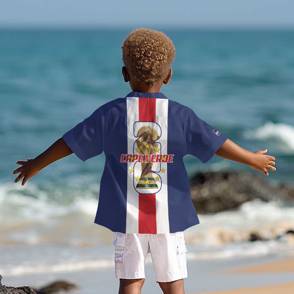 Cape Verde Football 2026 Kid Hawaiian Shirt Tubaroes Azuis Go Champion - African Pride