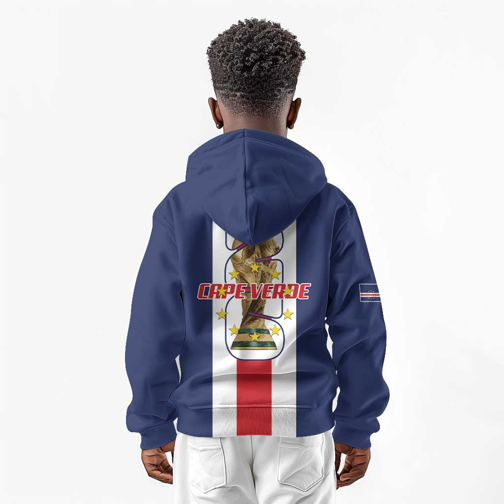 Cape Verde Football 2026 Kid Hoodie Tubaroes Azuis Go Champion - African Pride