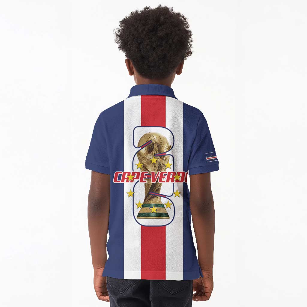 Cape Verde Football 2026 Kid Polo Shirt Tubaroes Azuis Go Champion - African Pride