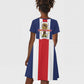 Cape Verde Football 2026 Kid Short Sleeve Dress Tubaroes Azuis Go Champion - African Pride