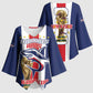 Cape Verde Football 2026 Kimono Sleeve Blouse Tubaroes Azuis Go Champion