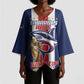 Cape Verde Football 2026 Kimono Sleeve Blouse Tubaroes Azuis Go Champion