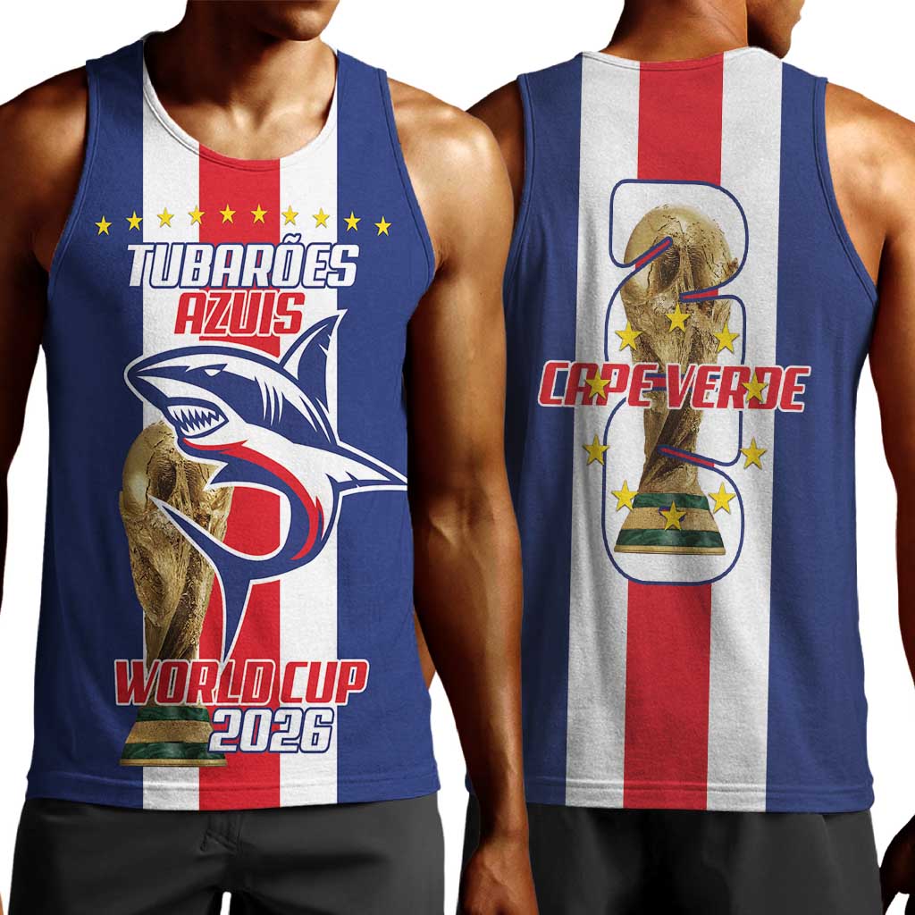 Cape Verde Football 2026 Men Tank Top Tubaroes Azuis Go Champion - African Pride