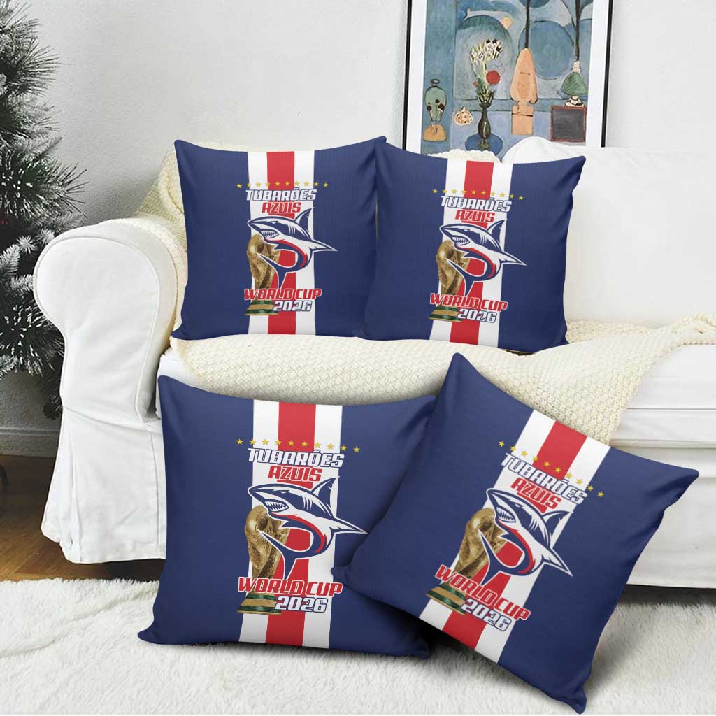 Cape Verde Football 2026 Pillow Cover Tubaroes Azuis Go Champion