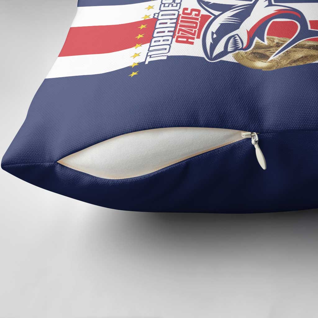 Cape Verde Football 2026 Pillow Cover Tubaroes Azuis Go Champion