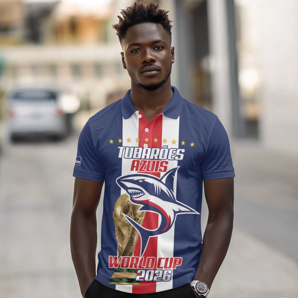 Cape Verde Football 2026 Polo Shirt Tubaroes Azuis Go Champion - African Pride