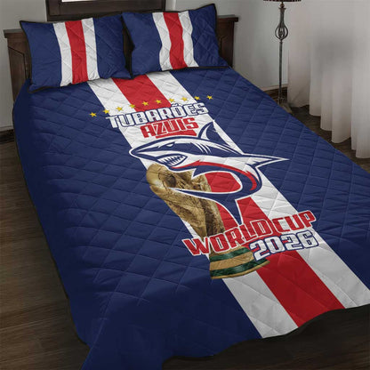 Cape Verde Football 2026 Quilt Bed Set Tubaroes Azuis Go Champion - African Pride