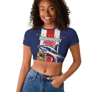 Cape Verde Football 2026 Raglan Cropped T shirt Tubaroes Azuis Go Champion - African Pride