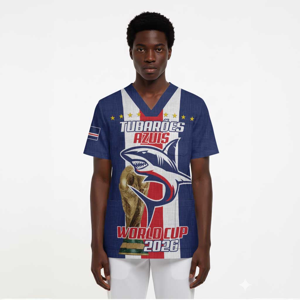 Cape Verde Football 2026 Scrub Top Tubaroes Azuis Go Champion - African Pride