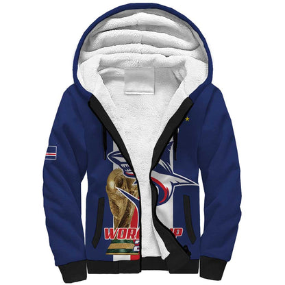 Cape Verde Football 2026 Sherpa Hoodie Tubaroes Azuis Go Champion - African Pride