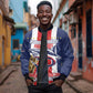 Cape Verde Football 2026 Sleeve Zip Bomber Jacket Tubaroes Azuis Go Champion - African Pride