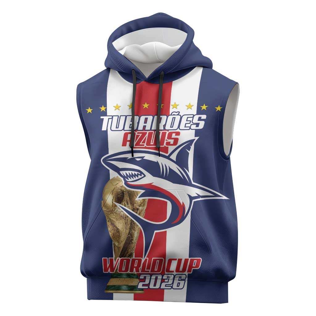 Cape Verde Football 2026 Sleeveless Hoodie Tubaroes Azuis Go Champion - African Pride