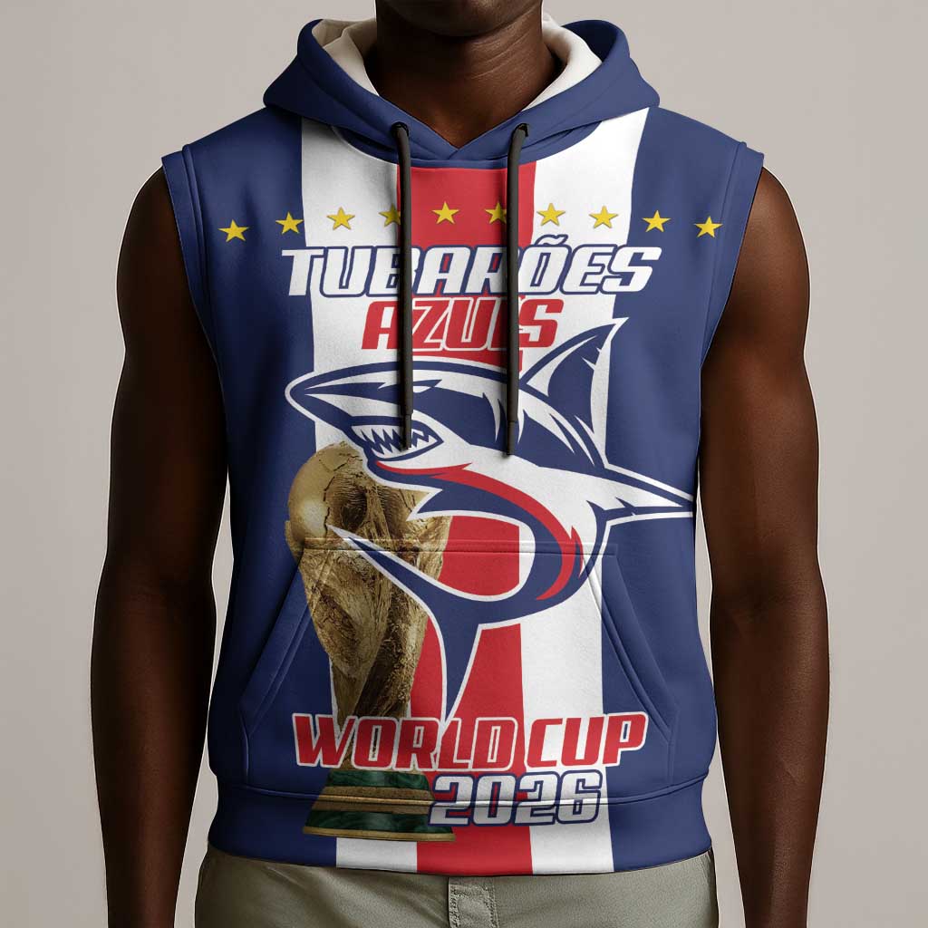 Cape Verde Football 2026 Sleeveless Hoodie Tubaroes Azuis Go Champion - African Pride