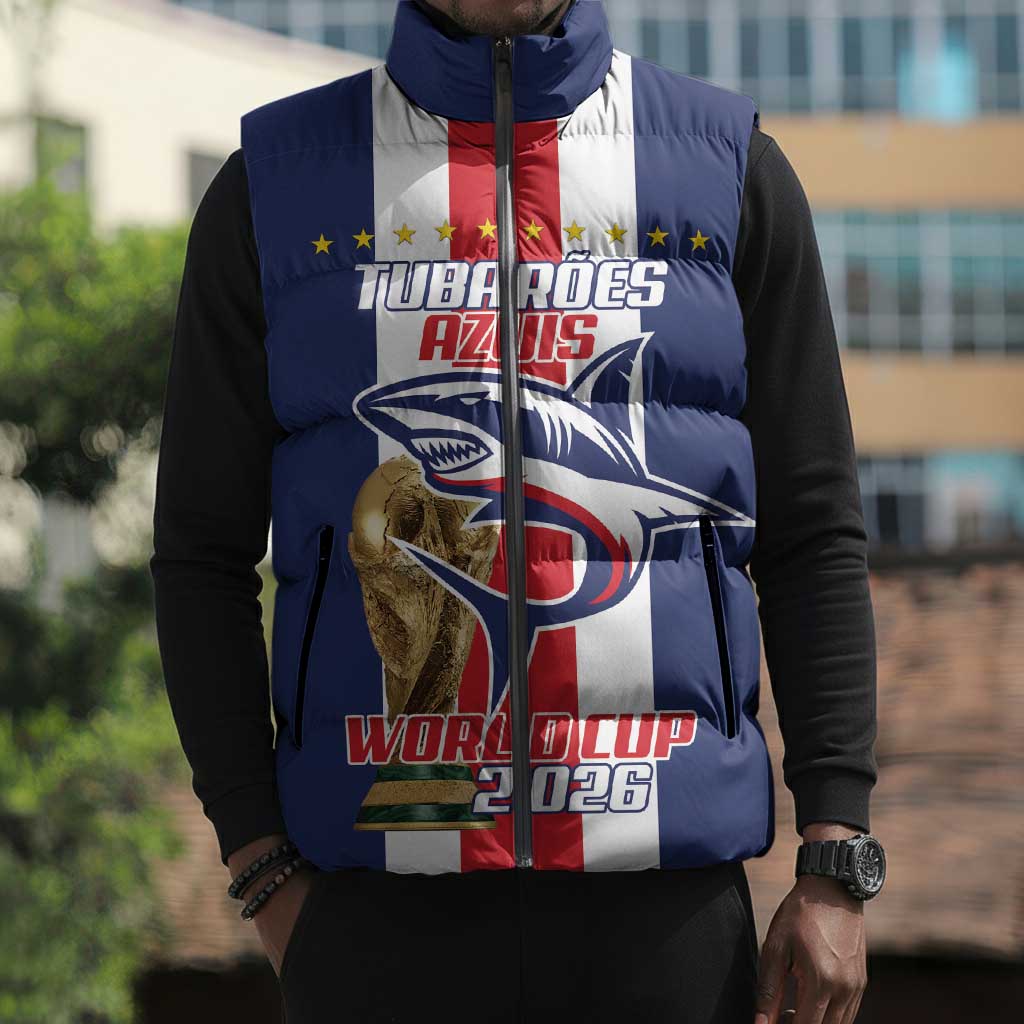 Cape Verde Football 2026 Sleeveless Puffer Jacket Tubaroes Azuis Go Champion