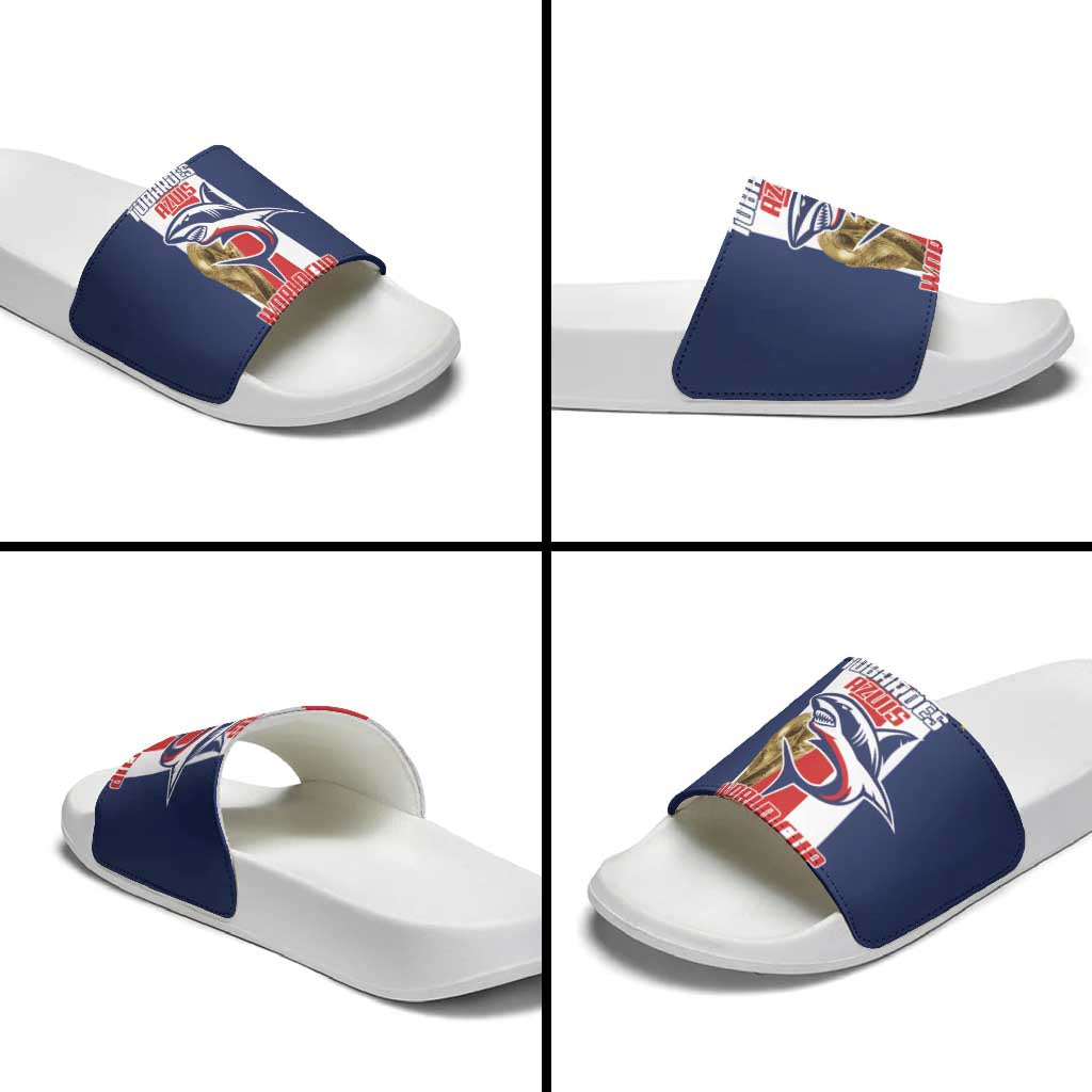 Cape Verde Football 2026 Slide Sandals Tubaroes Azuis Go Champion