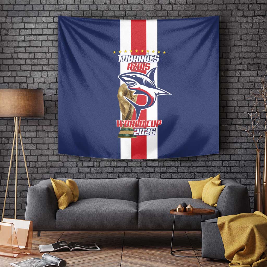 Cape Verde Football 2026 Tapestry Tubaroes Azuis Go Champion - African Pride