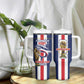 Cape Verde Football 2026 Tumbler With Handle Tubaroes Azuis Go Champion - African Pride