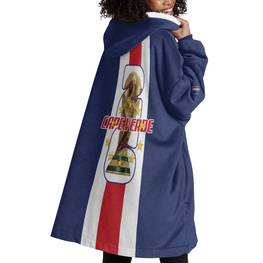 Cape Verde Football 2026 Wearable Blanket Hoodie Tubaroes Azuis Go Champion - African Pride