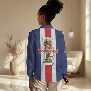 Cape Verde Football 2026 Women Casual Shirt Tubaroes Azuis Go Champion - African Pride