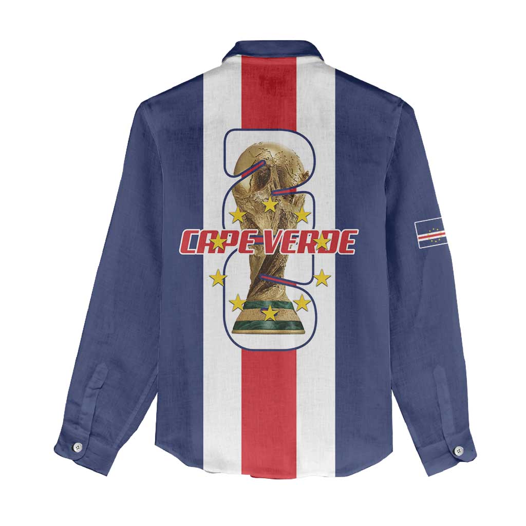 Cape Verde Football 2026 Women Casual Shirt Tubaroes Azuis Go Champion - African Pride