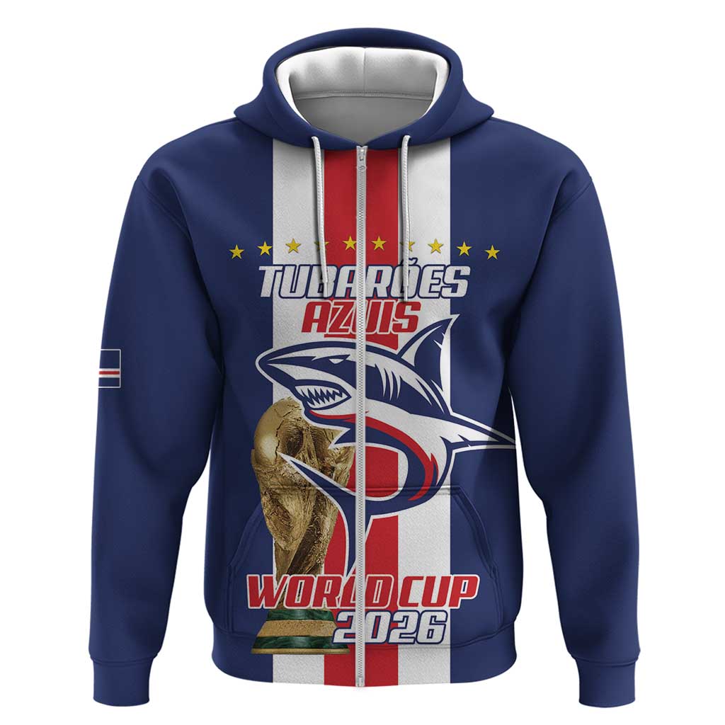 Cape Verde Football 2026 Zip Hoodie Tubaroes Azuis Go Champion - African Pride