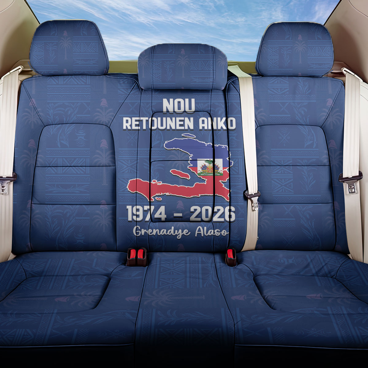 Haiti Football Back Car Seat Cover Nou Retounen Anko 1974-2026