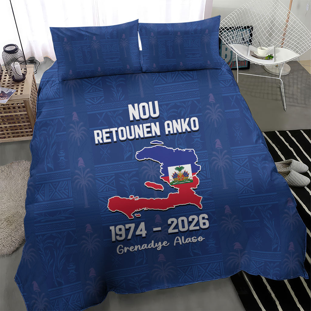 Haiti Football Bedding Set Nou Retounen Anko 1974-2026