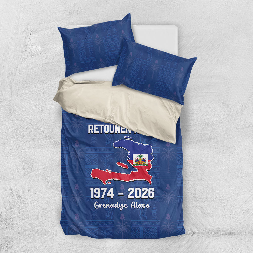 Haiti Football Bedding Set Nou Retounen Anko 1974-2026