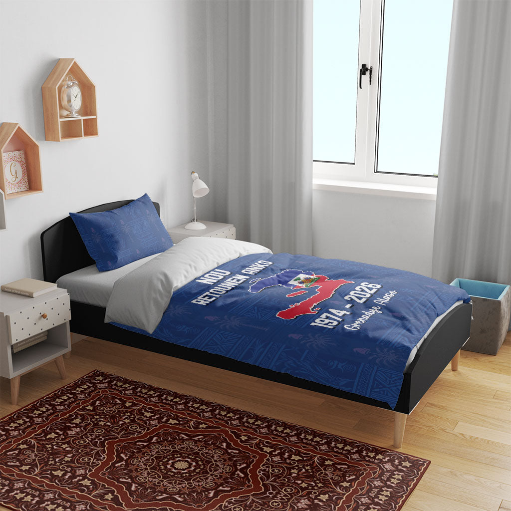 Haiti Football Bedding Set Nou Retounen Anko 1974-2026