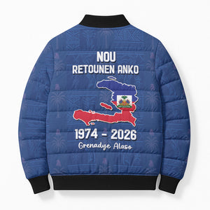 Haiti Football Bomber Puffer Jacket Nou Retounen Anko 1974-2026