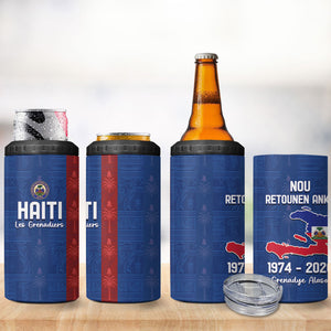 Haiti Football 4 in 1 Can Cooler Tumbler Nou Retounen Anko 1974-2026