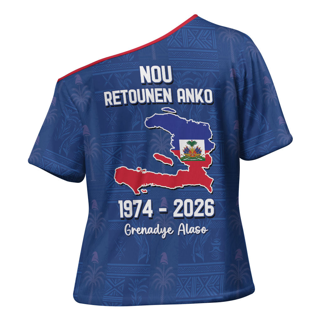 Haiti Football Cross Shoulder Shirt Nou Retounen Anko 1974-2026
